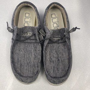 Hey Dude Wally Woven Carbone Men's Shoes Comfortable Lightweight Slip On US 10